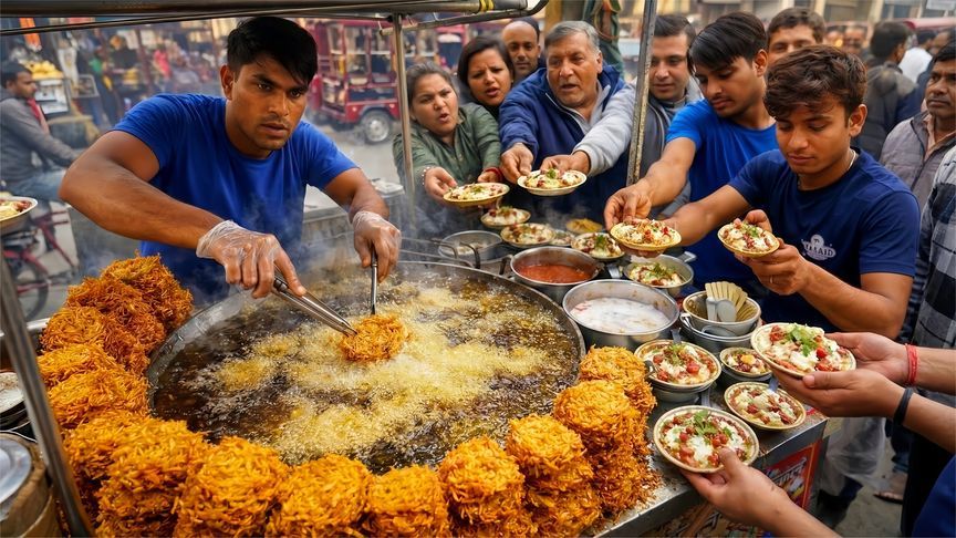 印度最干净美食，小贩甚至戴着一次性手套，你吃了绝对会说哇塞