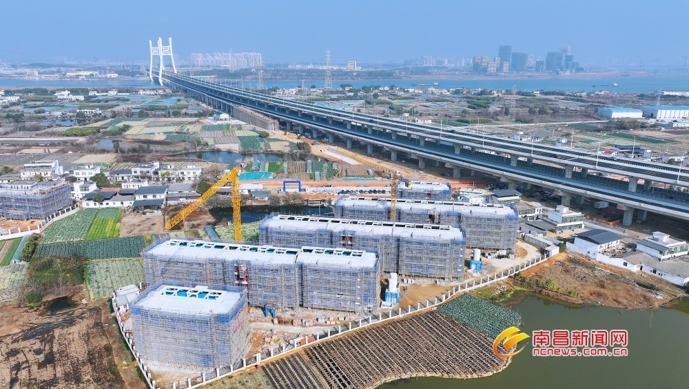 南昌扬子洲安置房建设刷进度 早圆村民“安居梦”