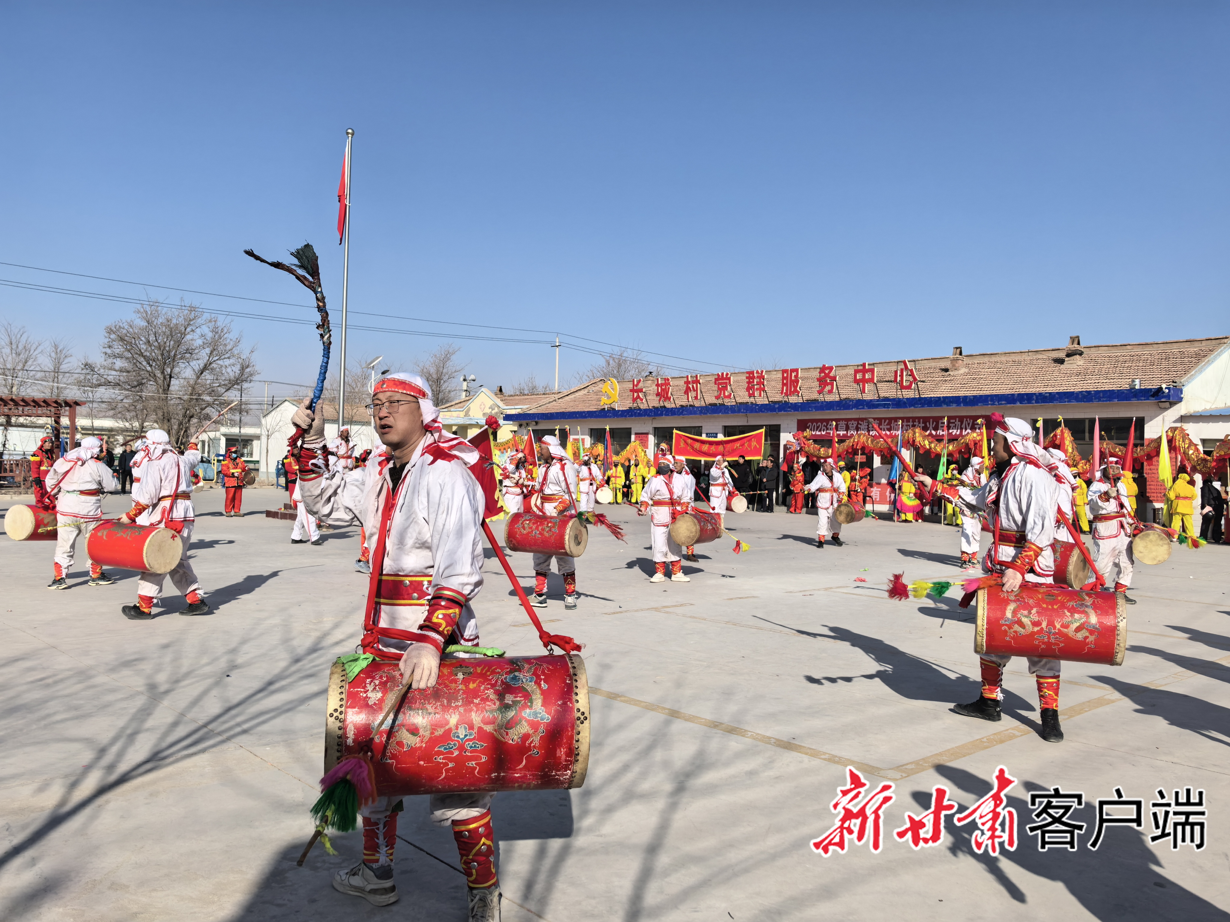 长城村社火排练现场　新甘肃&middot;甘肃日报记者　夏丹丹　摄