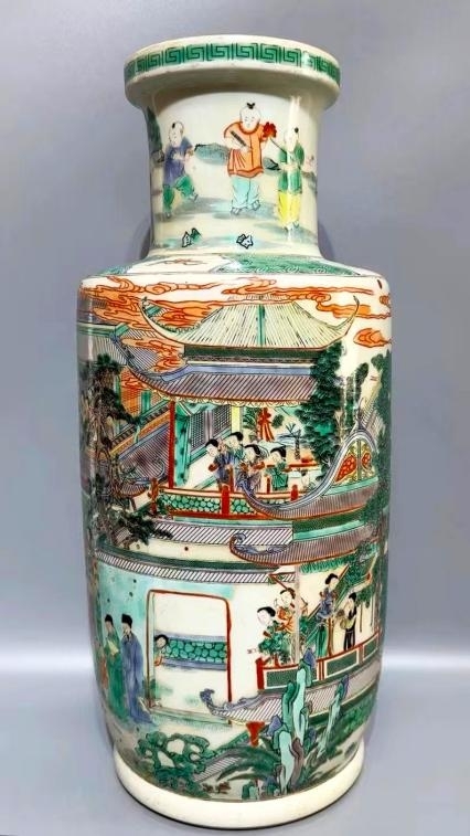 万妆狂舞尽忘忧，欢娱交响意未休——康熙官窑五彩界画人物《掷果盈车》宝字瓶析论