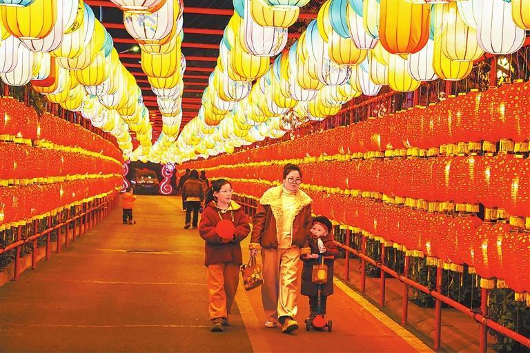 近日，陇南市武都区街头彩灯高挂，喜迎马年春节的到来。新甘肃&middot;甘肃日报通讯员　后斌玉