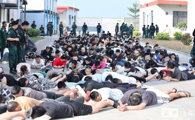 柬埔寨大规模清剿电诈行动(图:柬中时报)