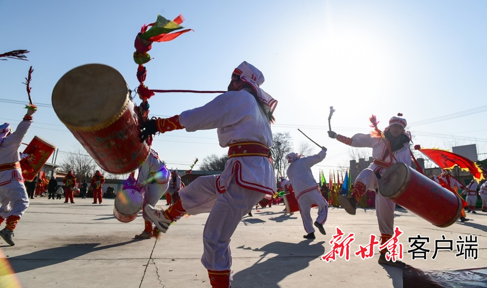 太平鼓排练　本文图片除署名外均由景泰县委宣传部提供
