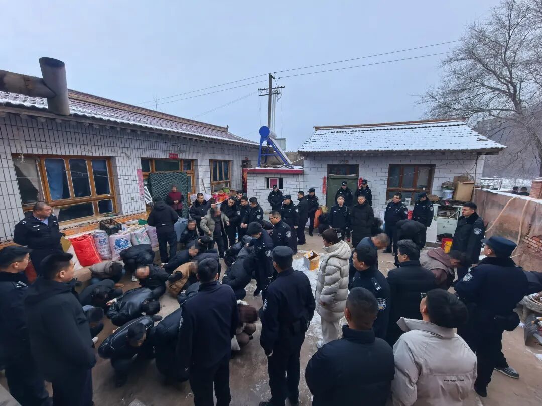 聚众赌博人员被抓获