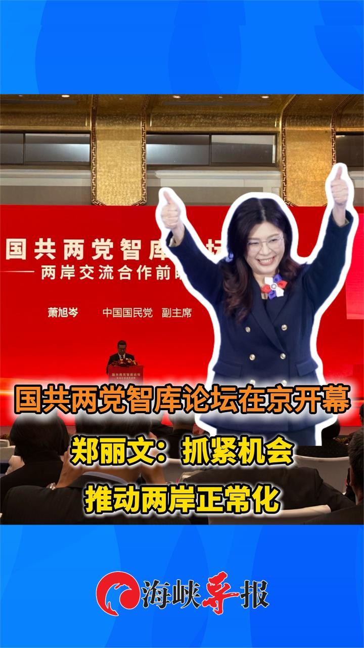 国共两党智库论坛在京开幕！郑丽文：抓紧机会推动两岸正常化