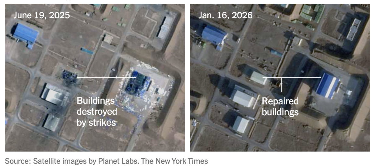 美媒:卫星图像显示,伊朗开始修复导弹及核设施