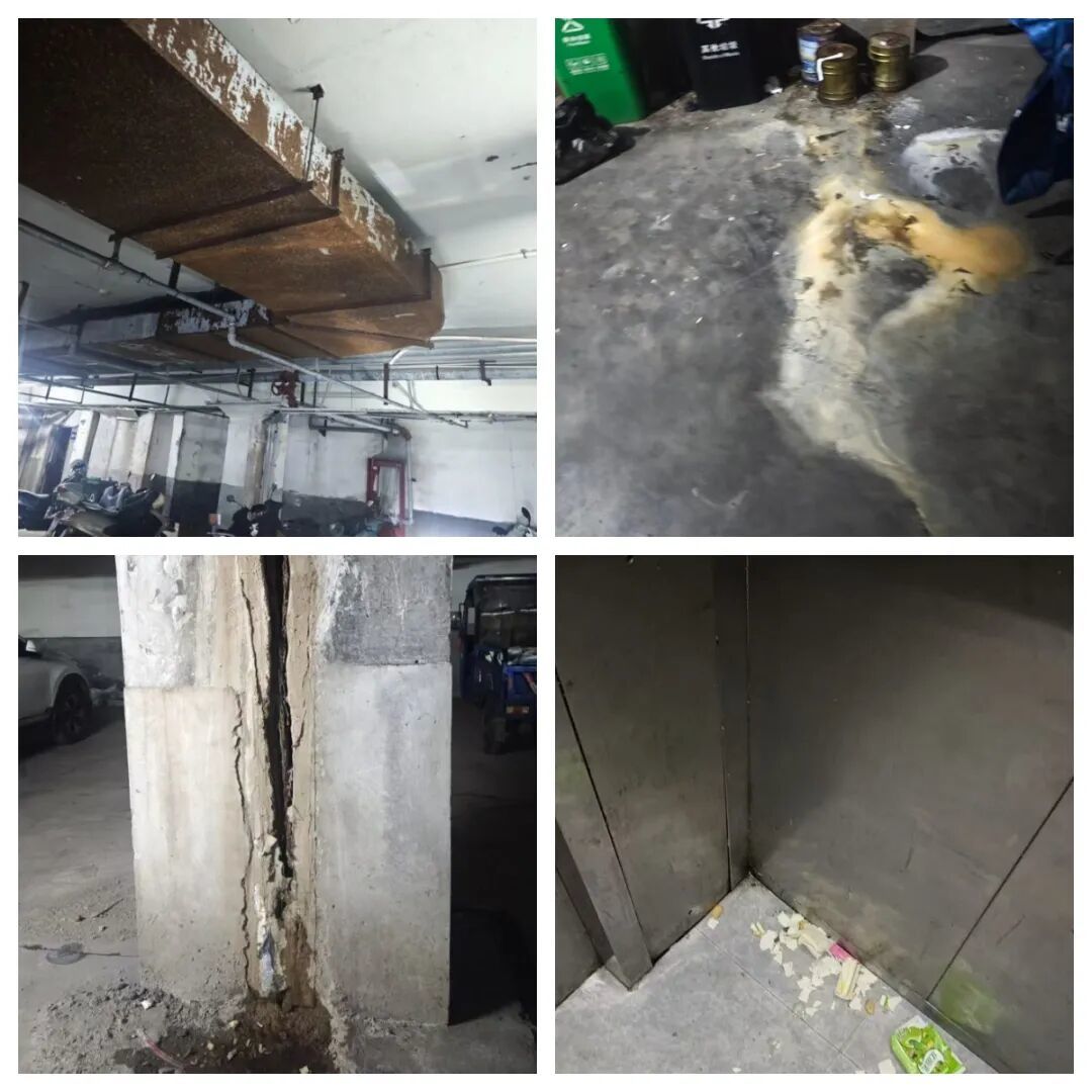 渝水区百乐村小区物业被指不作为！公共设施破损、车库漏水……