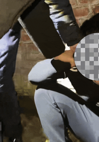 ▲抓获犯罪嫌疑人现场