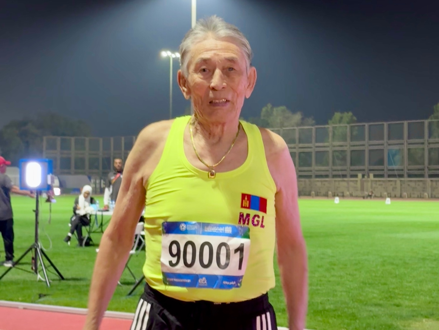 91岁的蒙古选手Tseren Radnaa