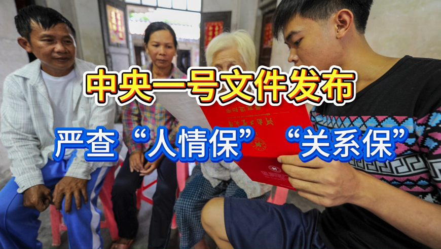 中央一号文件发布！严查“人情保”“关系保”，农村歪风当止