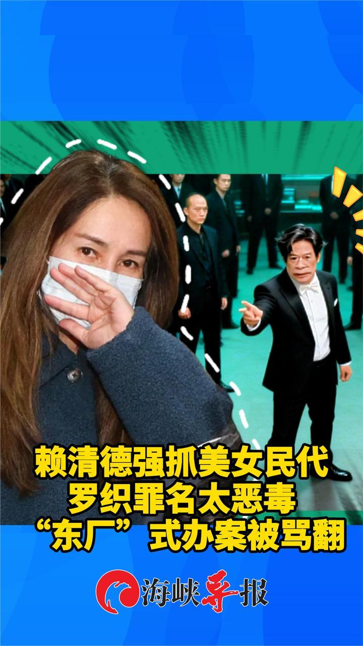 赖清德强抓美女民代，罗织罪名太恶毒，“东厂”式办案被骂翻