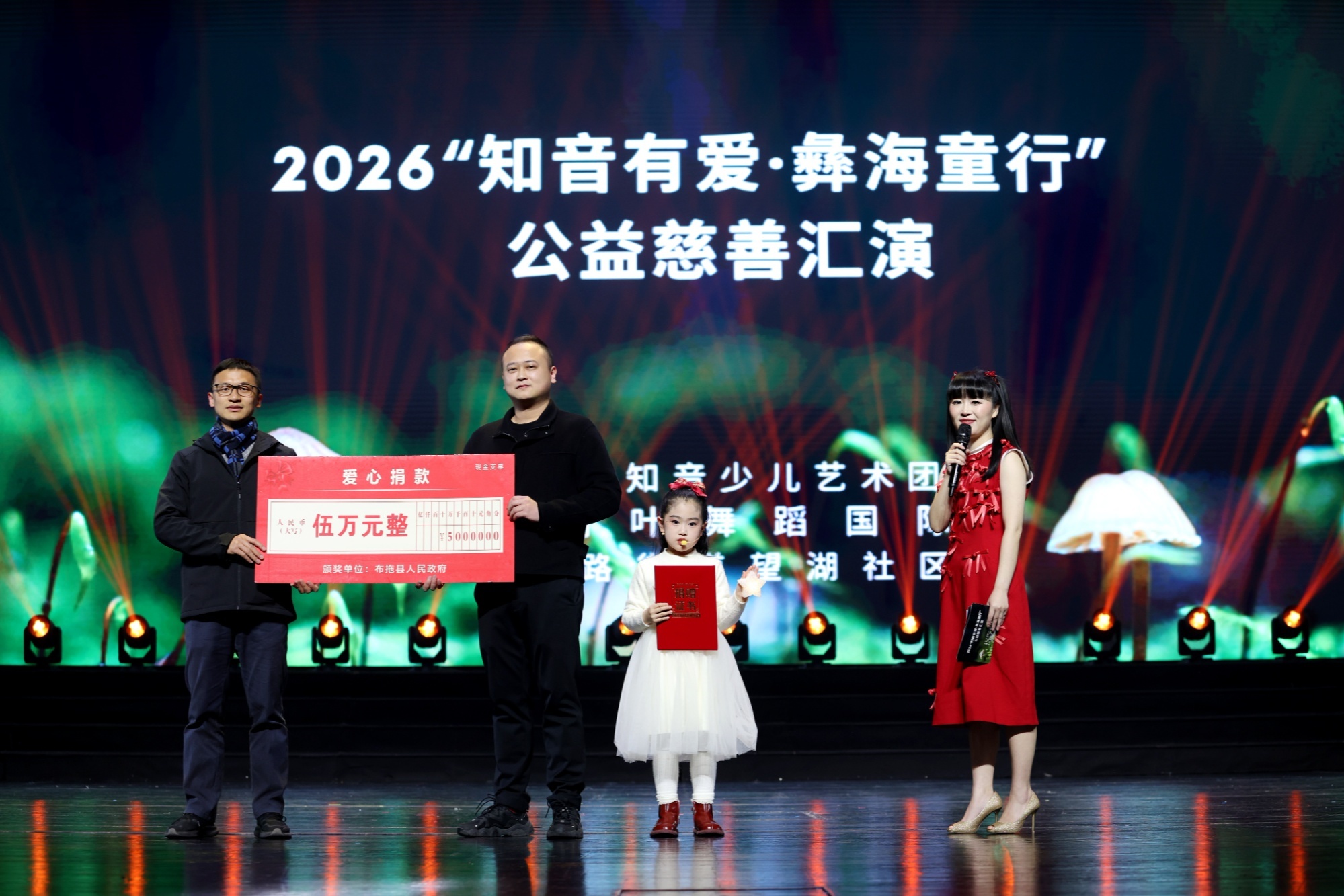 汇演现场捐款仪式(主办方供图)