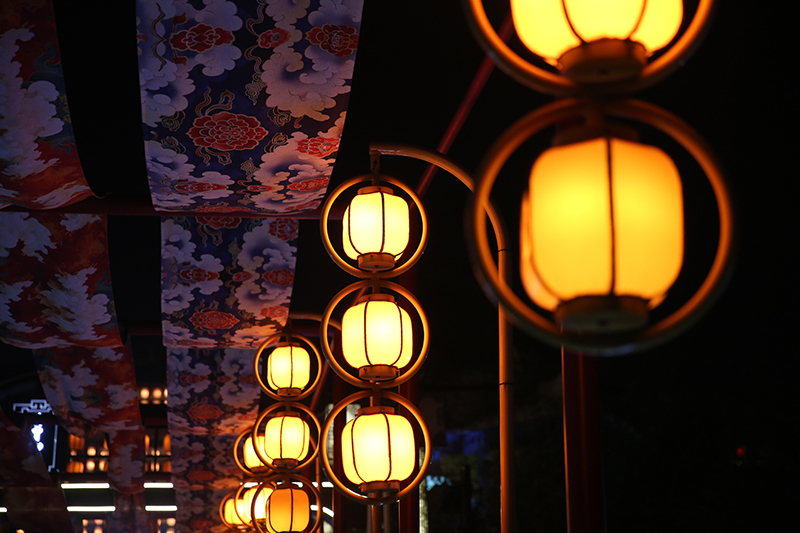 春节期间融创乐园举办的洪州灯会