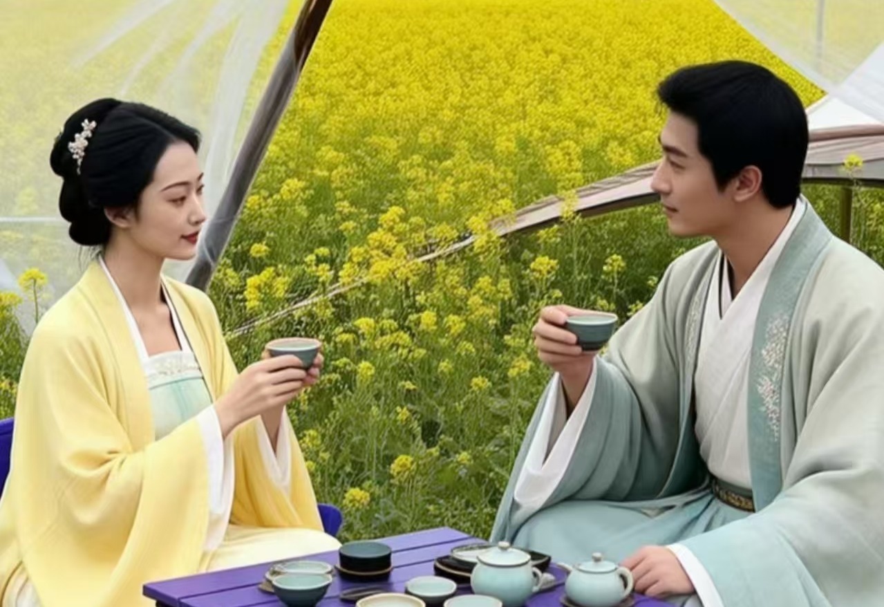 珠海斗门乌石村：花海汉服引客来，农文旅融合绘“丰”景