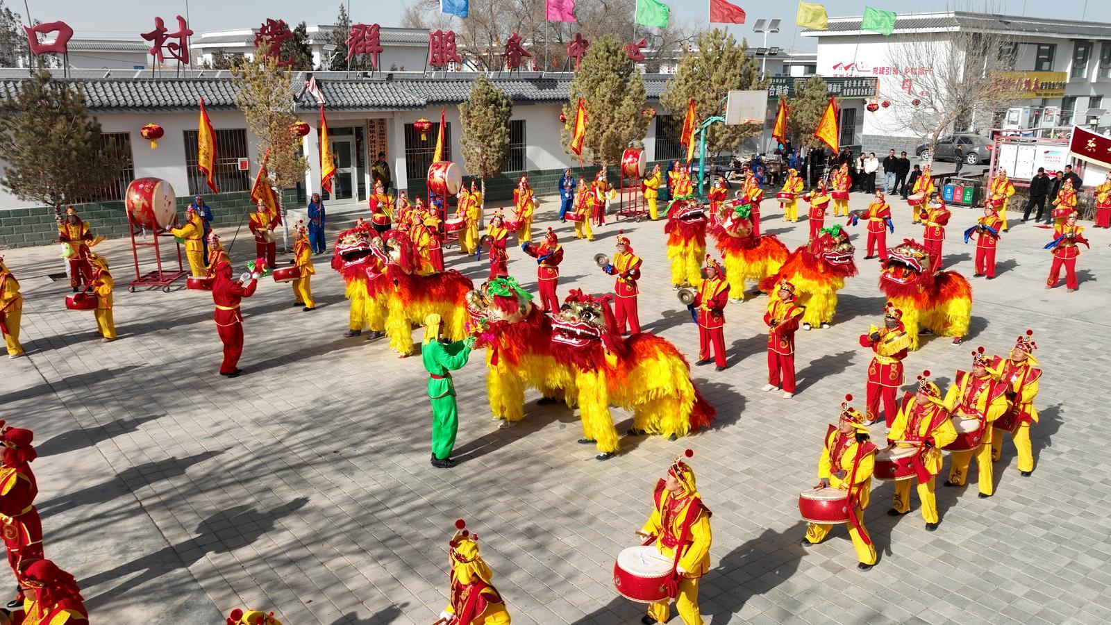 甘肃金塔社火排练进行时　精彩文化盛宴坐等开席