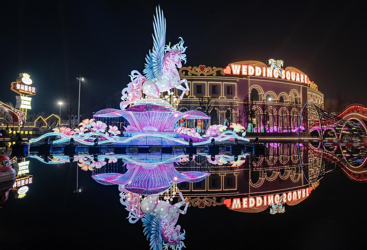 在江阴“梦回大唐”！海澜飞马千灯会璀璨开园