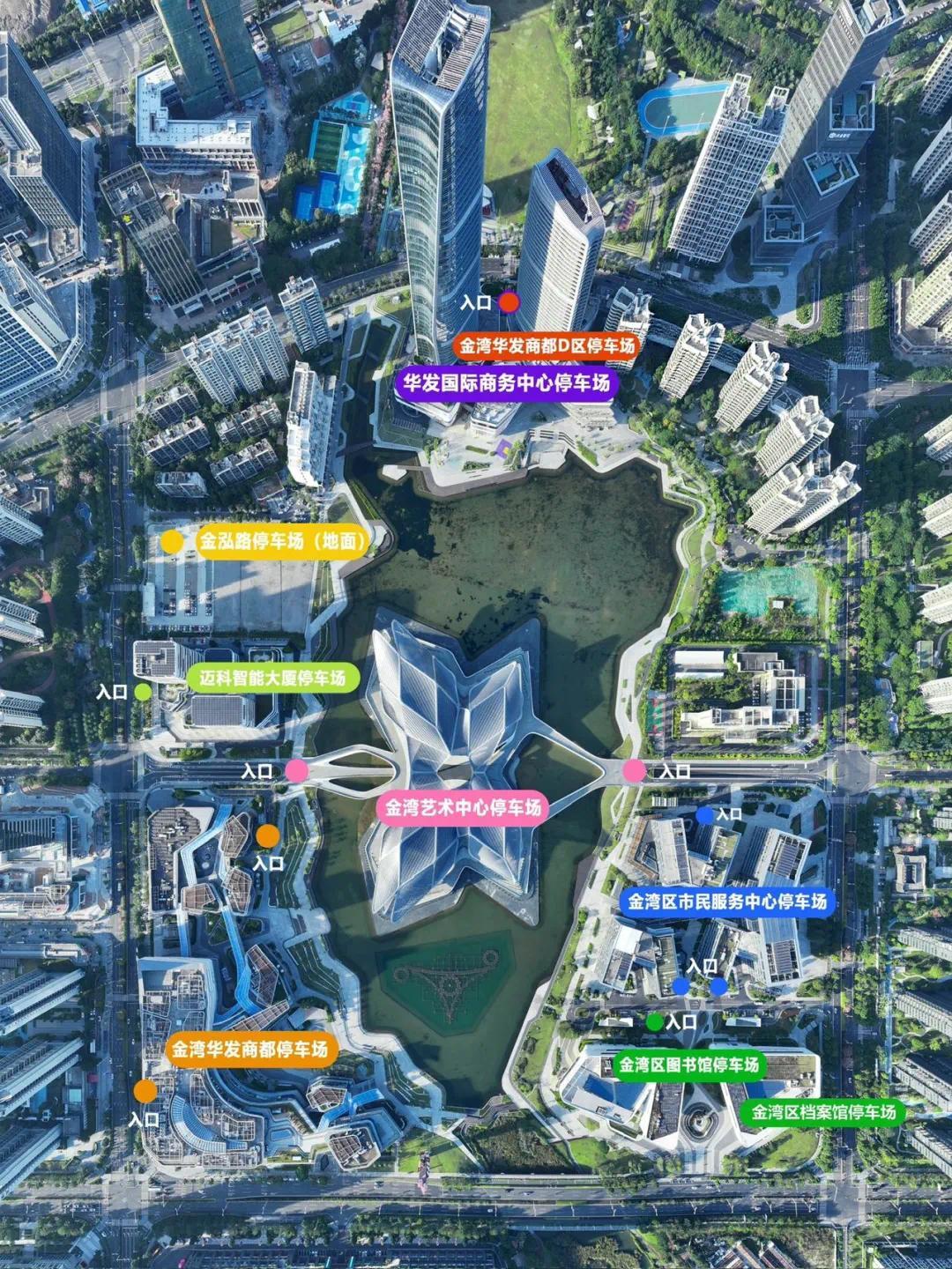 金湾航空新城停车场示意图