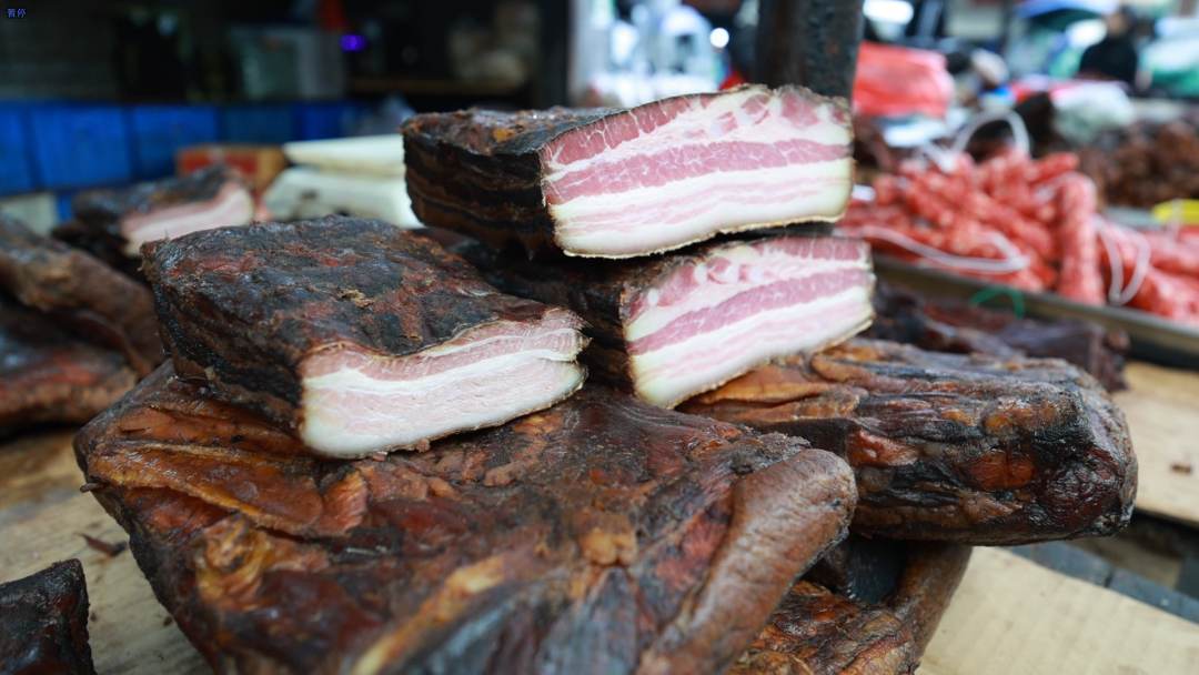 ▲肥瘦相间的腊肉