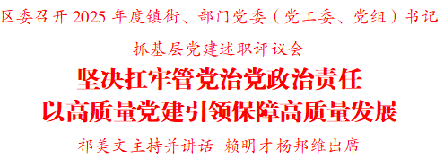 抓好党建工作 沙坪坝区委书记祁美文强调6个关键词：政治建设、党建统领、正确政绩观、干部人才、基层组织、从严治党