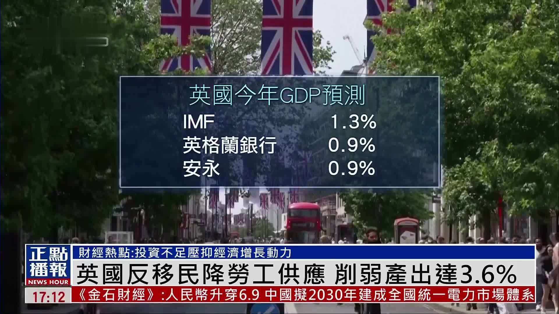 财经热点｜英国反移民降劳工供应 削弱产出达3.6%