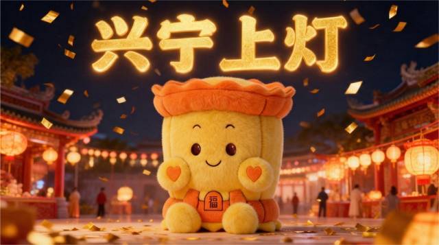 兴宁上灯IP形象“福灯灯”。