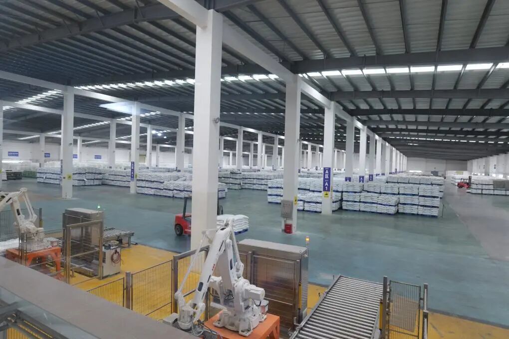 甘肃漳盐胜雪盐业有限公司生产车间　新华社记者　刘克英　摄