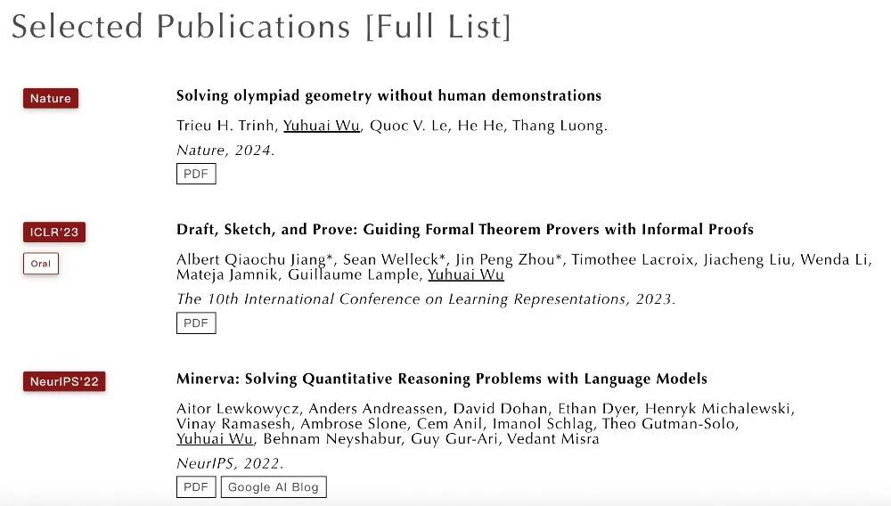 吴宇怀部分研究成果（来源：吴宇怀个人主页）
