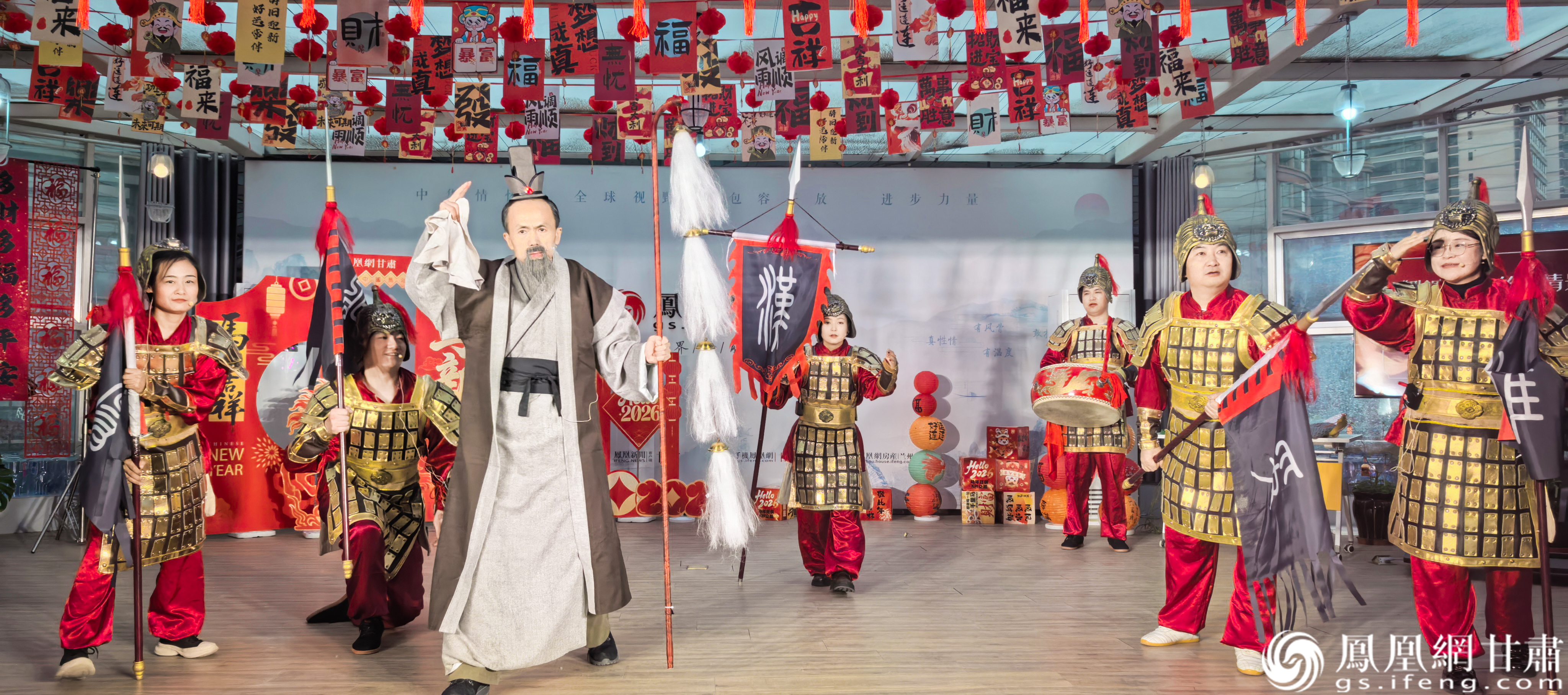 情景剧《张骞凿空丝路》中，凤凰甘肃人神还原张骞形象。王岳　摄