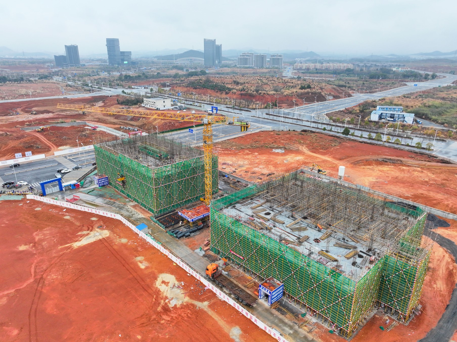 新余这个重点项目火热进行时！高铁新区一中校区建设正酣