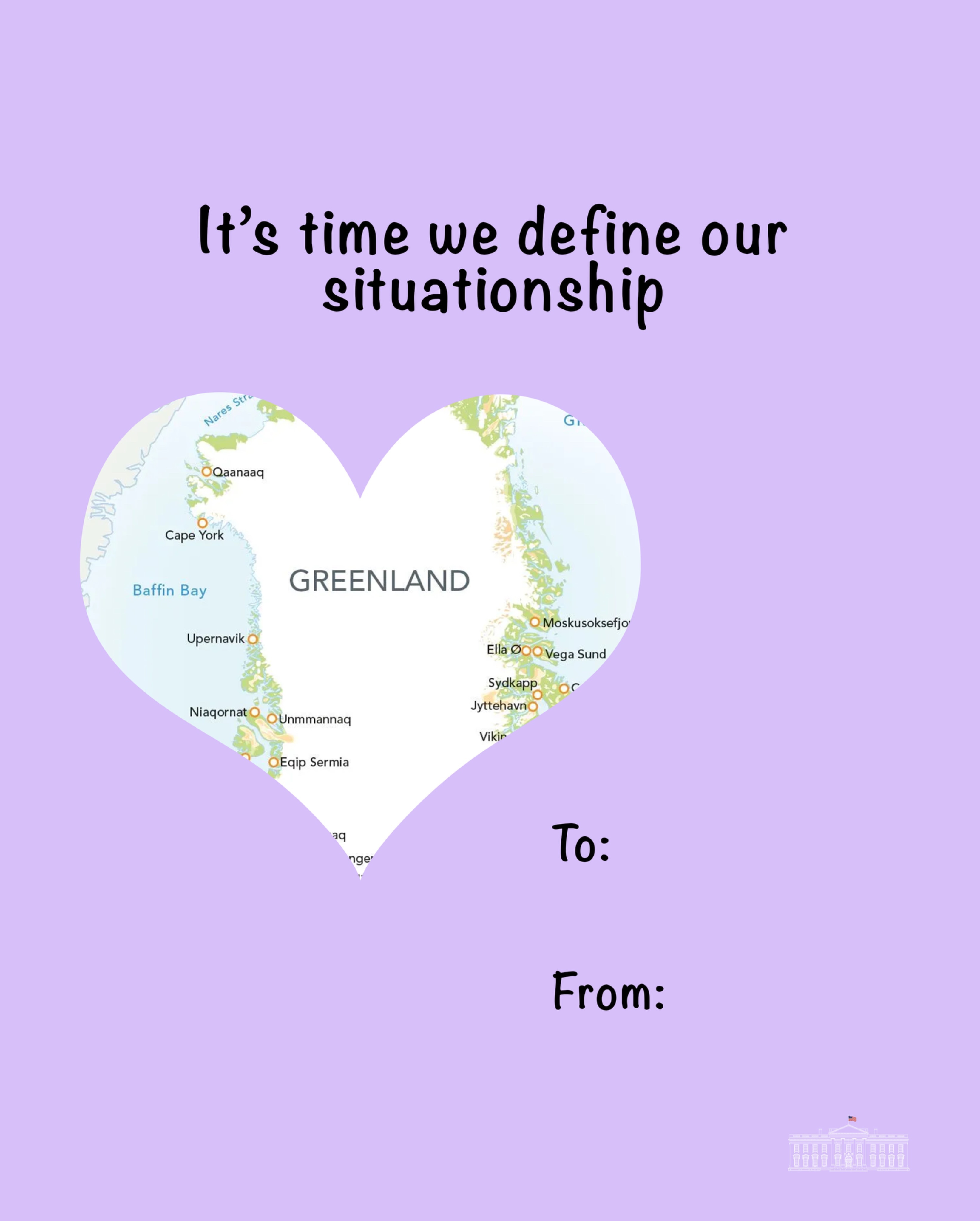 白宫发布情人节贺卡:马杜罗“心被俘”,格陵兰“被爱包围”