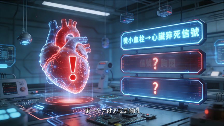 两个信号，提示微小血栓导致心梗的发生