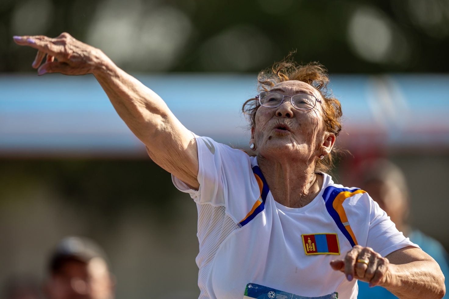 参加阿布扎比世界大师运动公开赛的老年选手