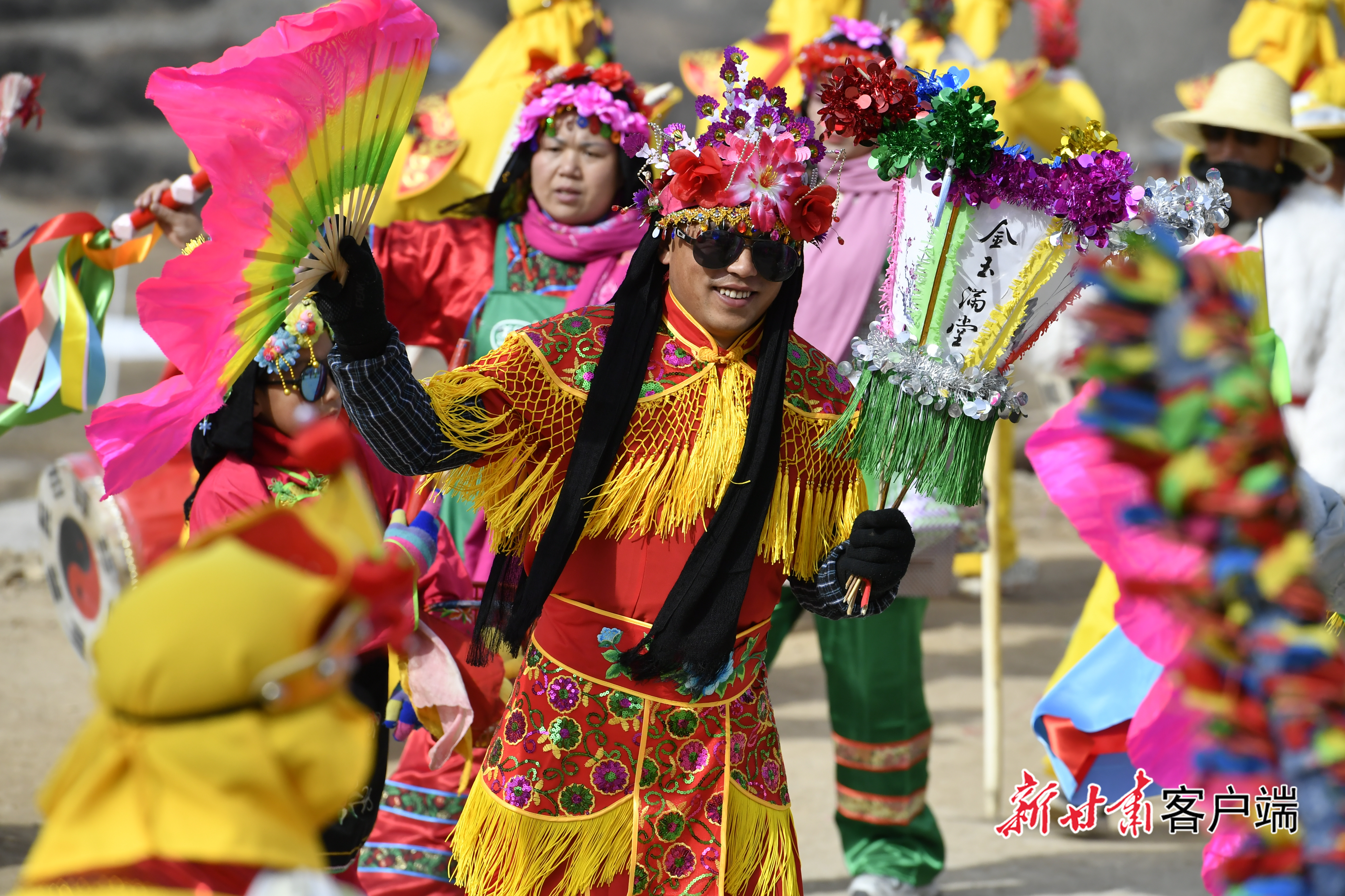 上庄村社火排练现场　本文图片均由新甘肃&middot;甘肃日报记者裴强摄
