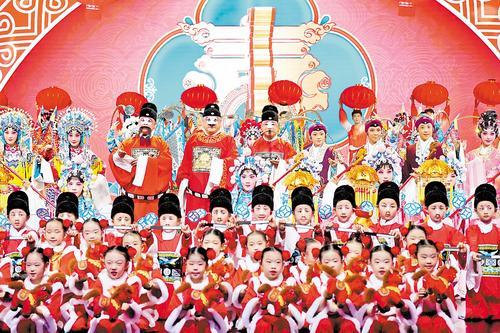 2月17日晚，《中华有好戏》2026年春节戏曲晚会在河北卫视播出。本报记者 王 伟摄