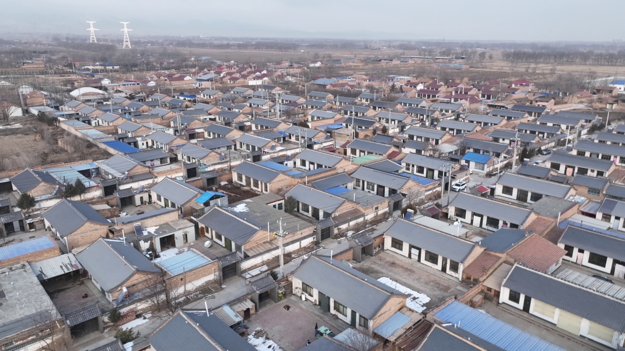 俯瞰宁夏固原市原州区头营镇南屯村