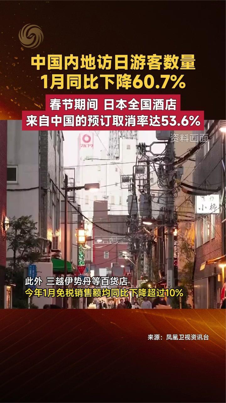 中国内地访日游客数量1月同比下降60.7%  部分酒店“停业”