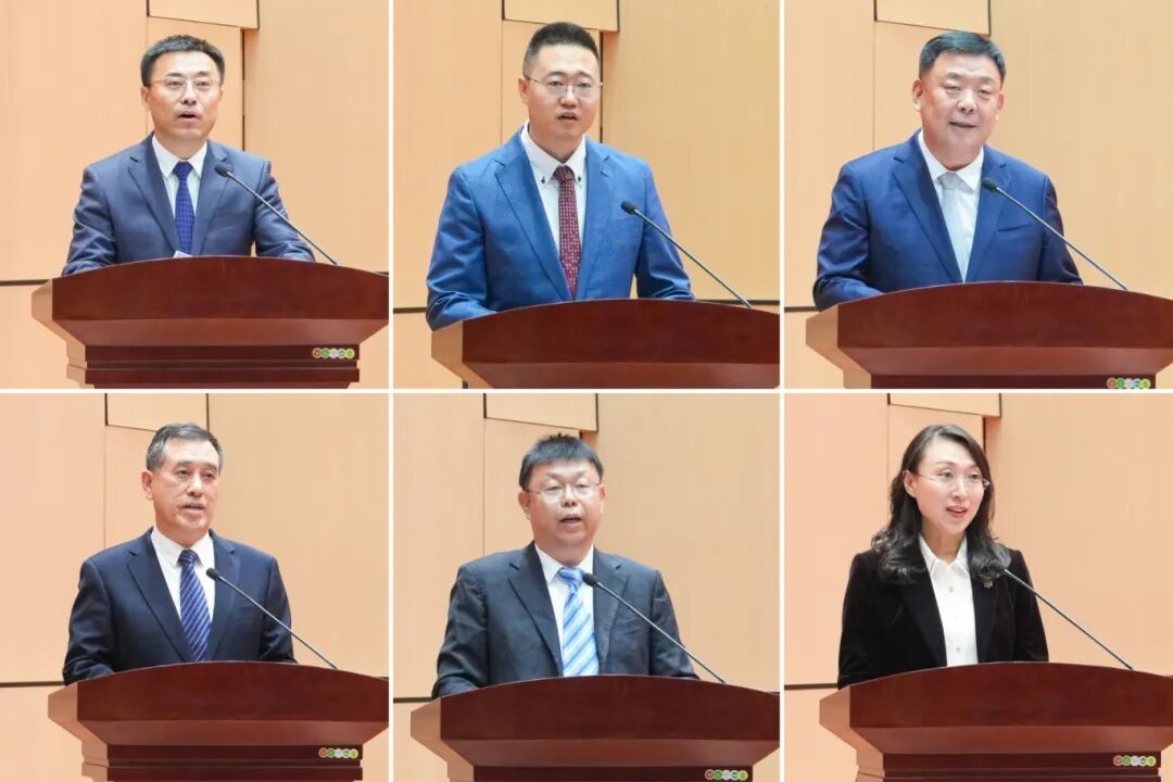 ▲会上,中国科学院长春应化所副所长衣卓,长春捷翼汽车科技股份有限公司CEO王超,吉林奥来德光电材料股份有限公司董事长轩景泉进行交流发言;长春新区高新开发区、发改局、政数局作表态发言。