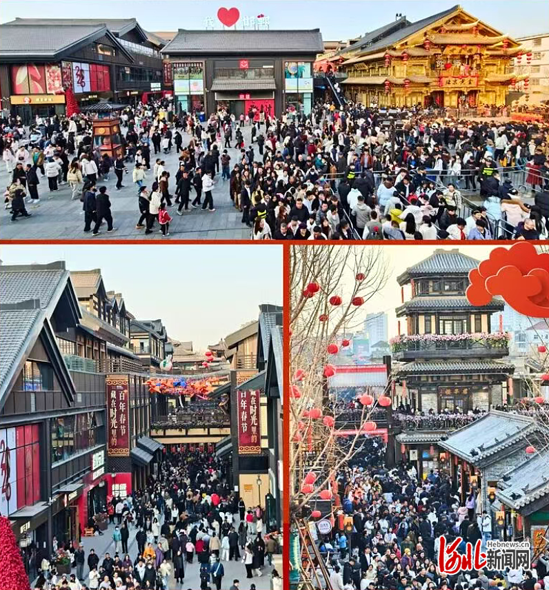 大年初一的邯郸道。（来源/邯郸道历史文化街区微信号）