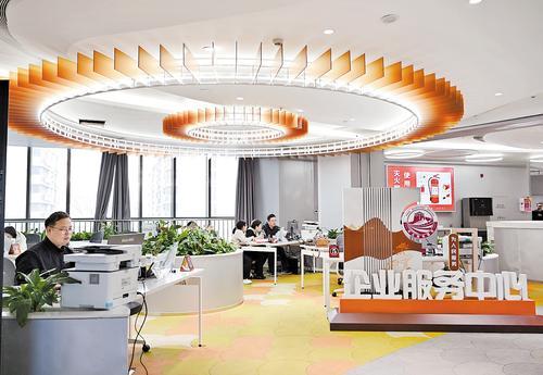 2月12日,石家庄市政务服务中心工作人员为企业办事员办理业务。 本报记者 史晟全摄