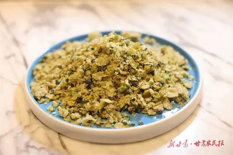 风味小吃敦煌榆钱饭 图源:新甘肃·甘肃农民报