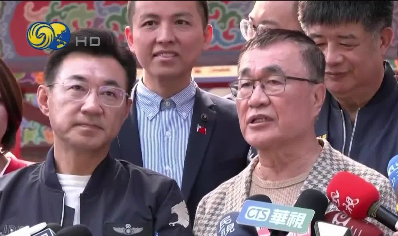 李四川与江启臣出席祈福活动