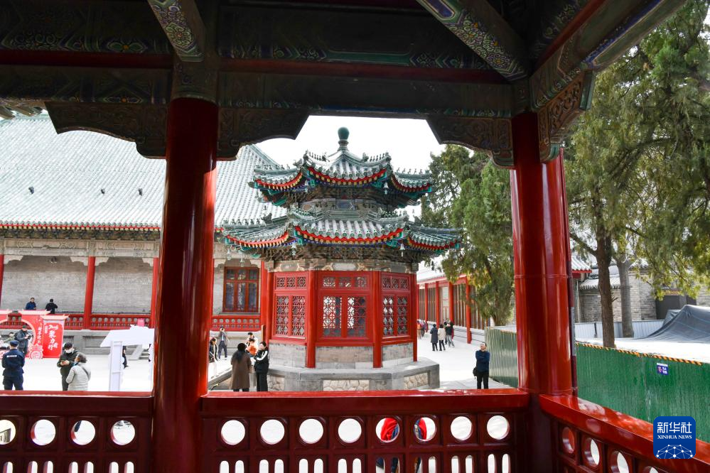 2月24日在山东古建筑博物馆内拍摄的万字会旧址济南母院主要建筑八角亭。