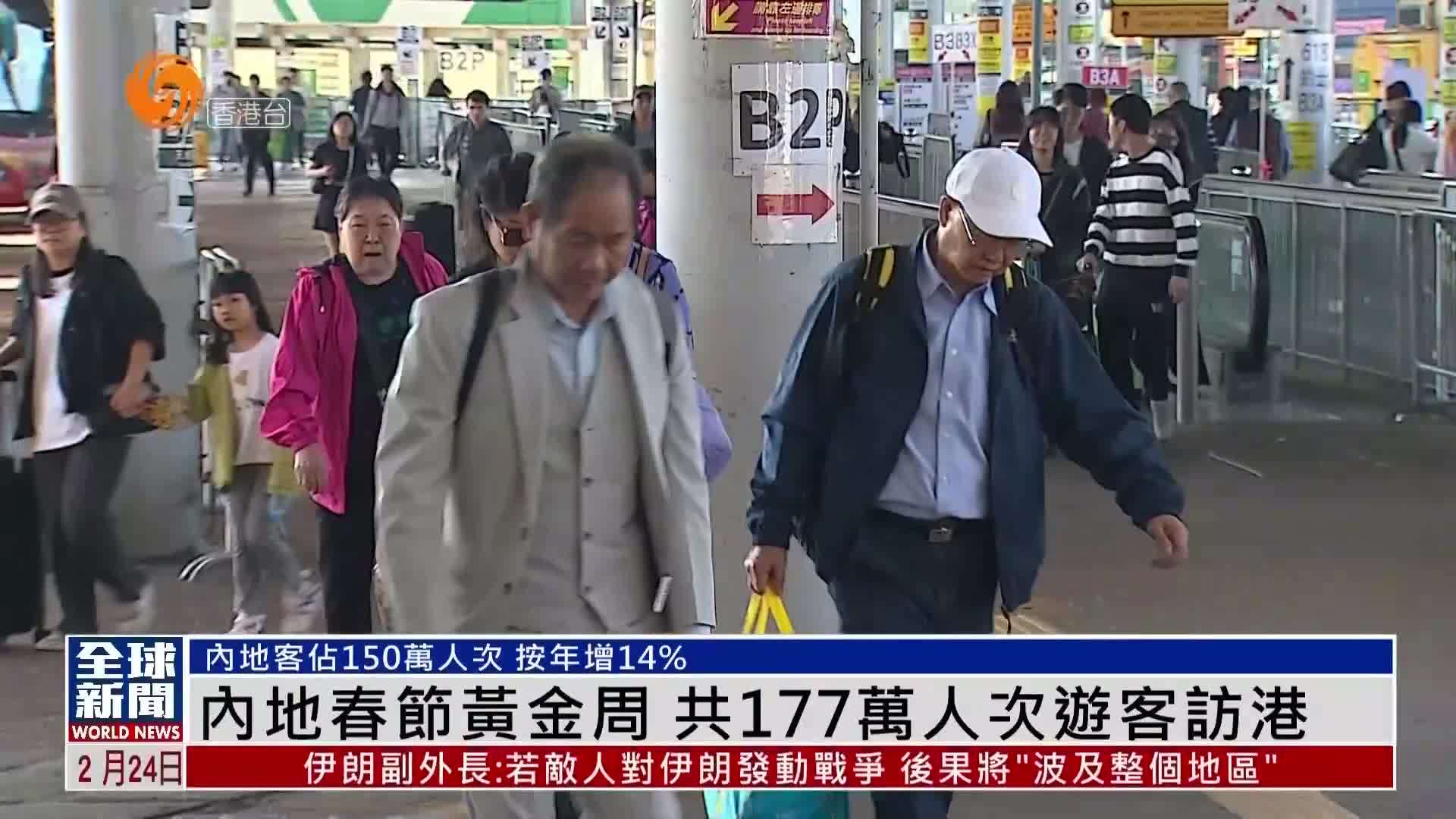 粤语报道｜中国内地春节黄金周 共177万人次游客访港