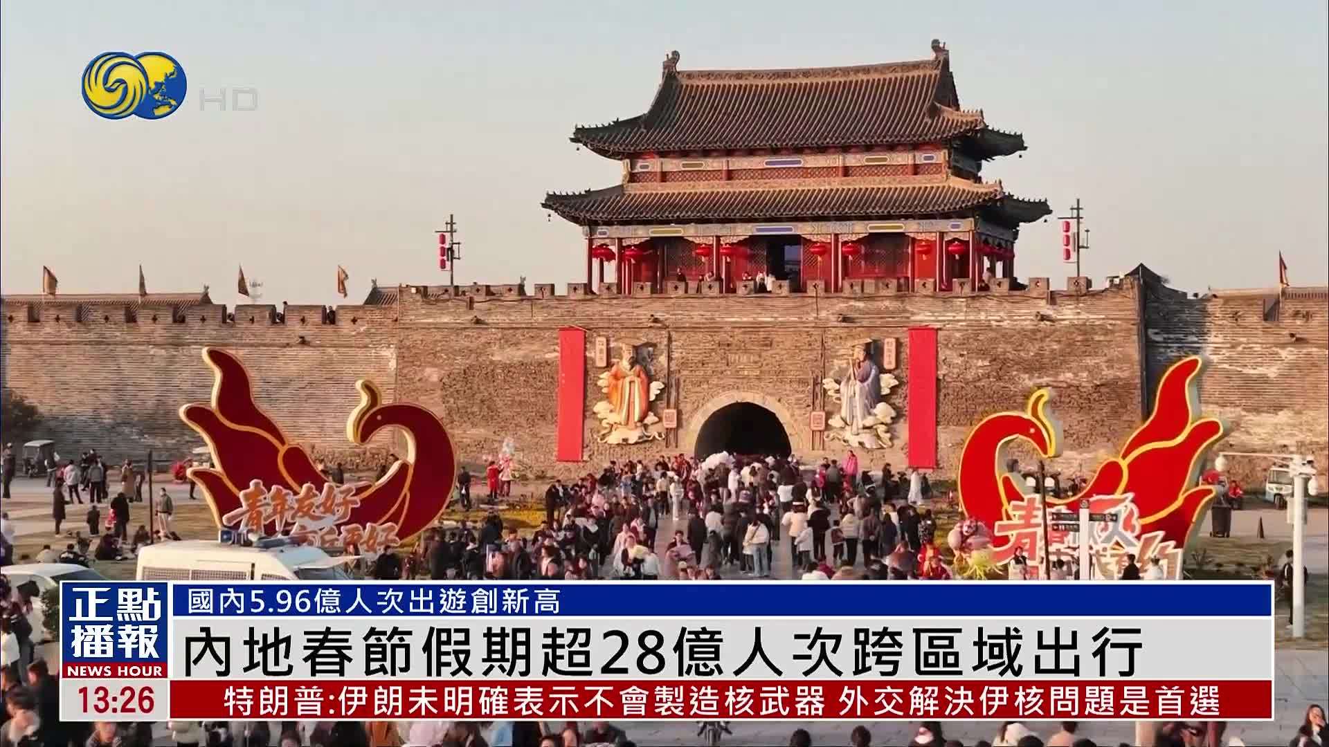 内地春节假期超28亿人次跨区域出行