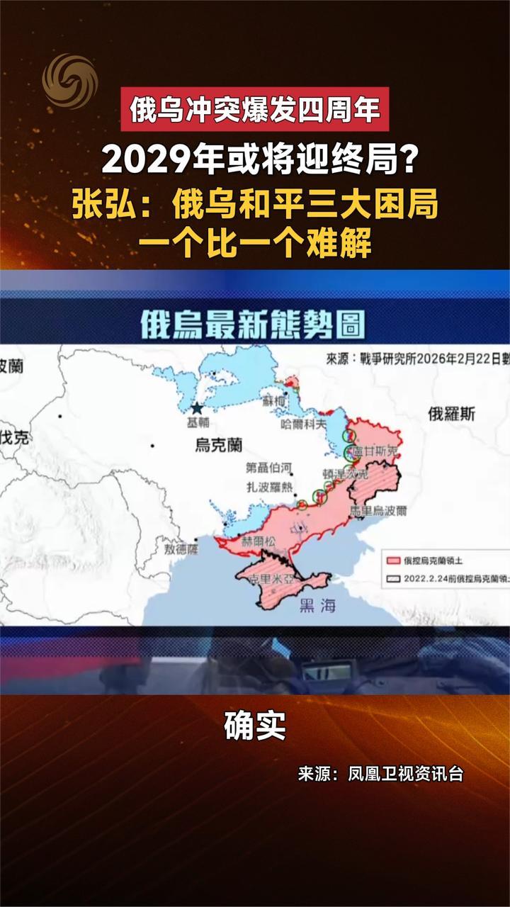 俄乌冲突爆发四周年 2029年或将迎终局？张弘：俄乌和平困局难解