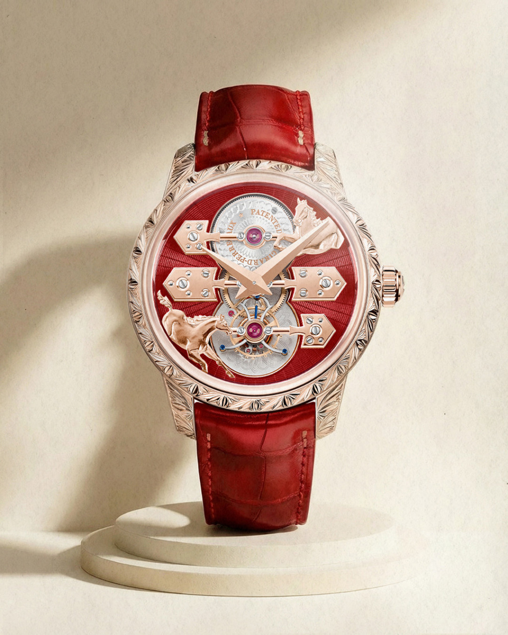 GP芝柏表“神秘骏马”陀飞轮腕表