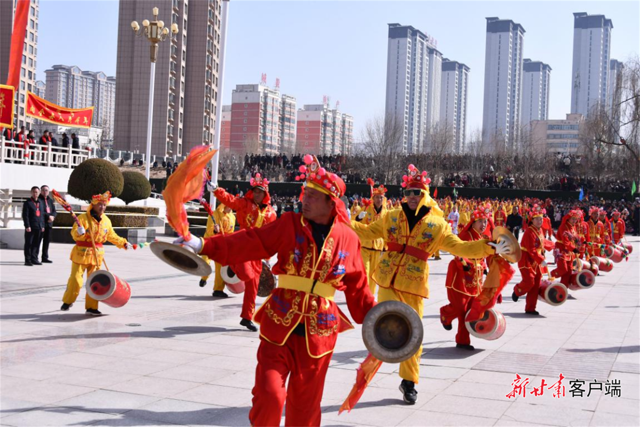 临洮县社火展演活动　临洮县委宣传部供图