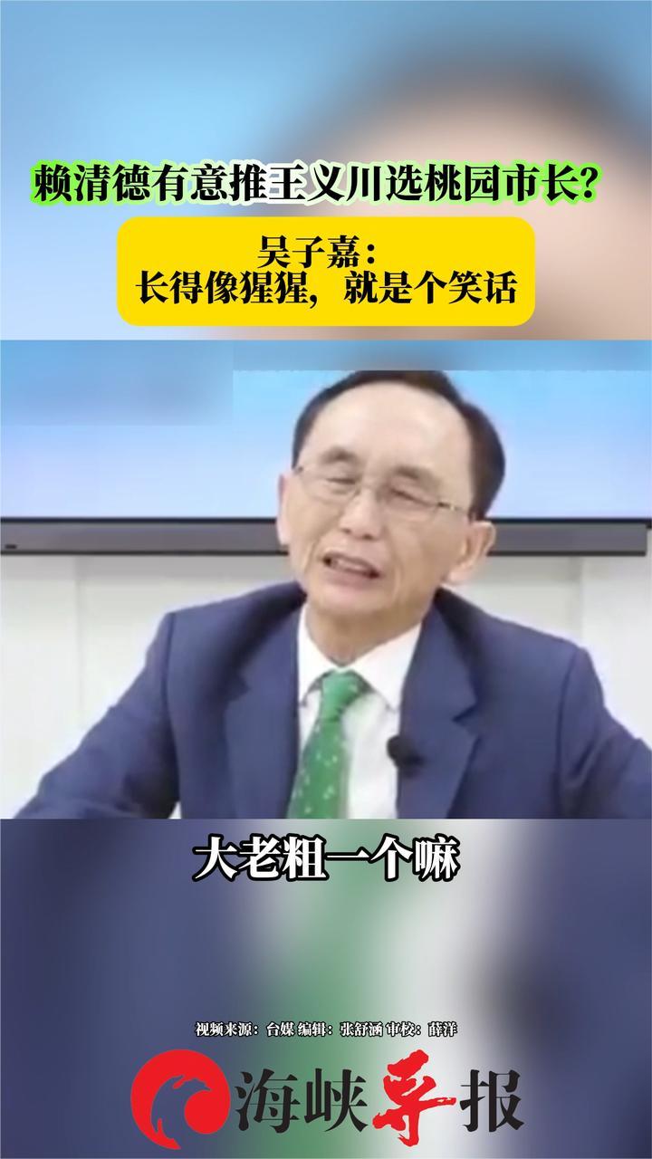 赖清德有意推王义川选桃园市长？吴子嘉：长得像卖猪肉的，就是个笑话