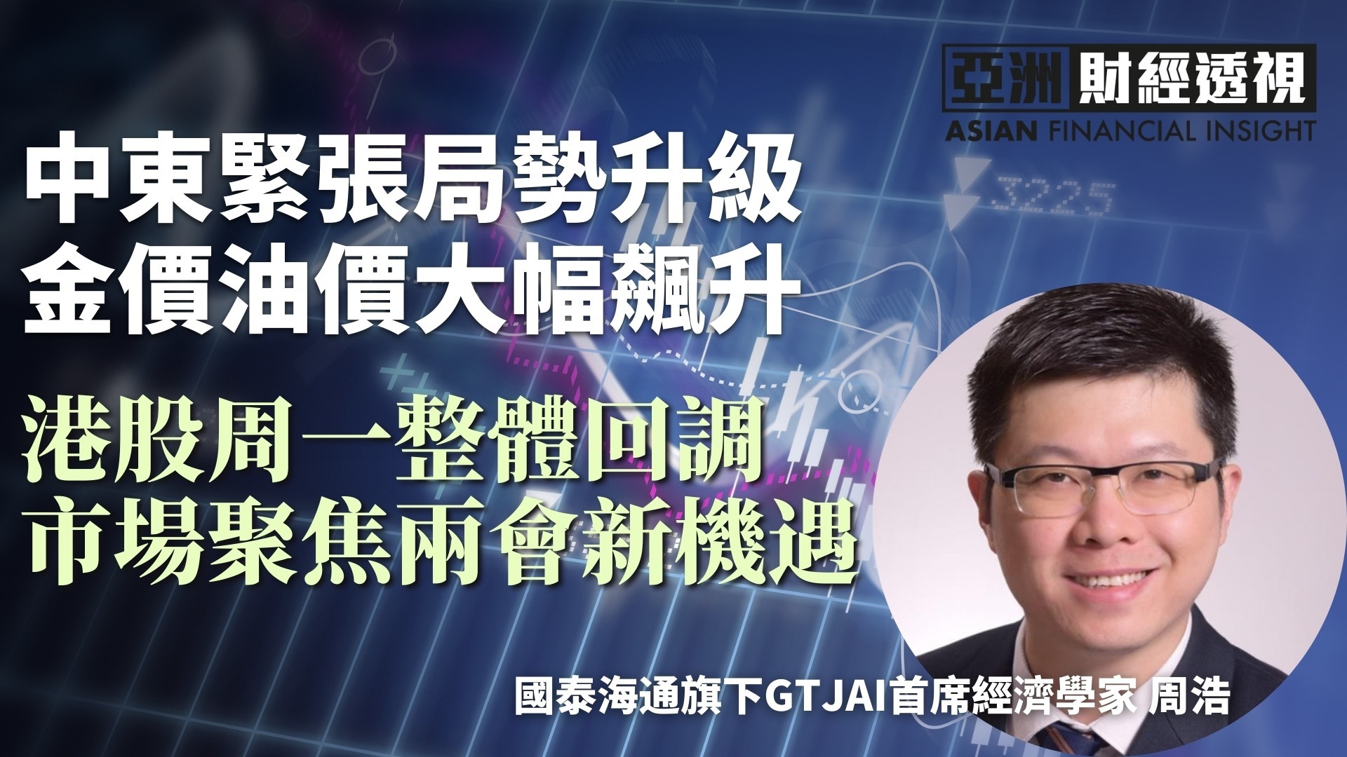中东紧张局势升级，金价油价大幅飙升，港股周一整体回调，市场聚焦两会新机遇