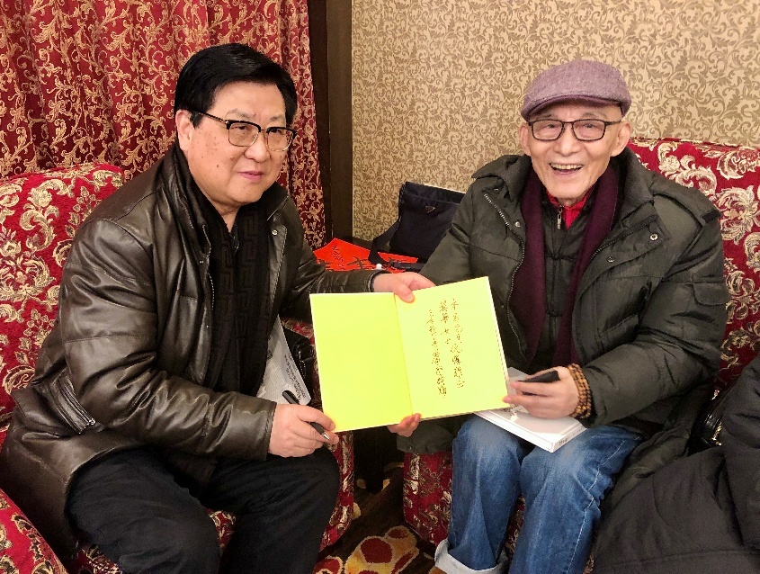 2019年春节，本文作者把游本昌、萧平请到一起，留下珍贵镜头